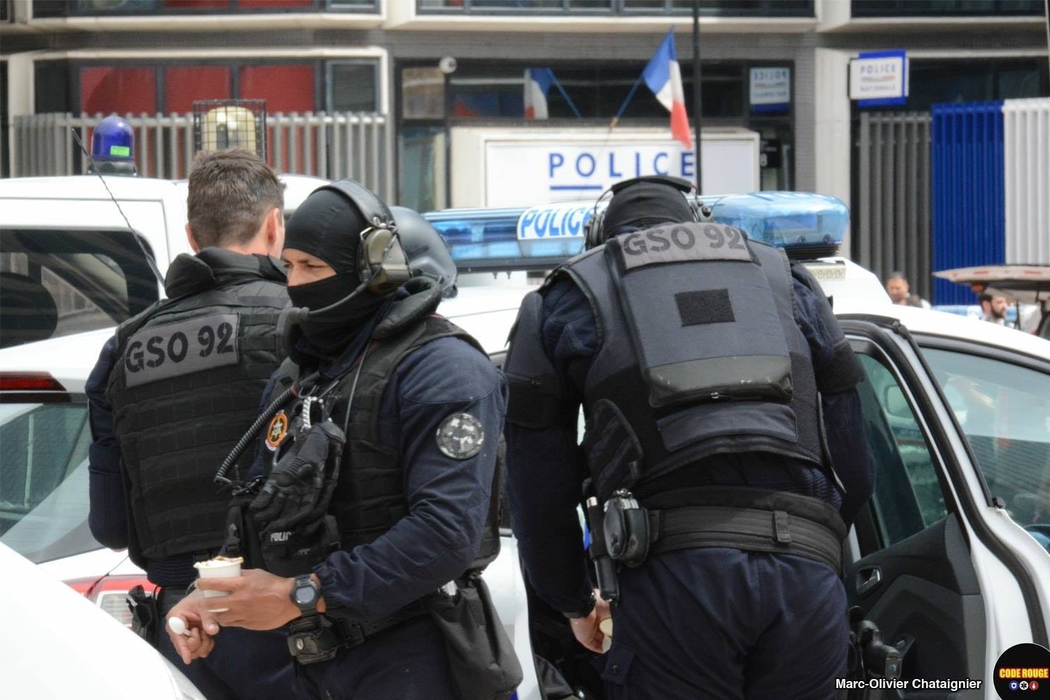 Reportage réalisé lors d'une opération de sécurité à La Défense