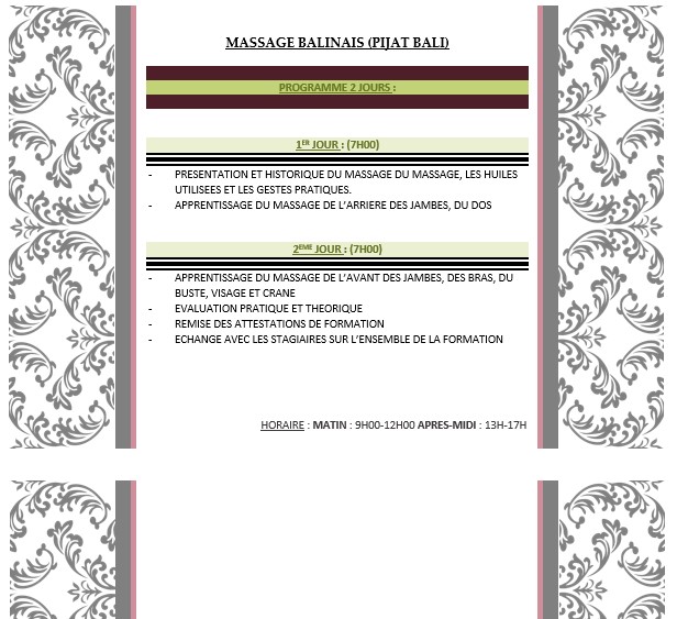 formation massage balinais