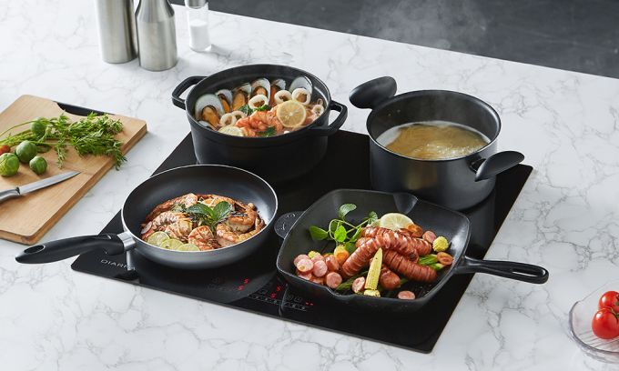 CIARRA CD4BBIH Plaque Induction 4 Foyers - 7200W - Boosters - Vitroceramique - Commandes Tactiles - Minuteur - L 59cm 12 ciarra plaque induction 4 foyers