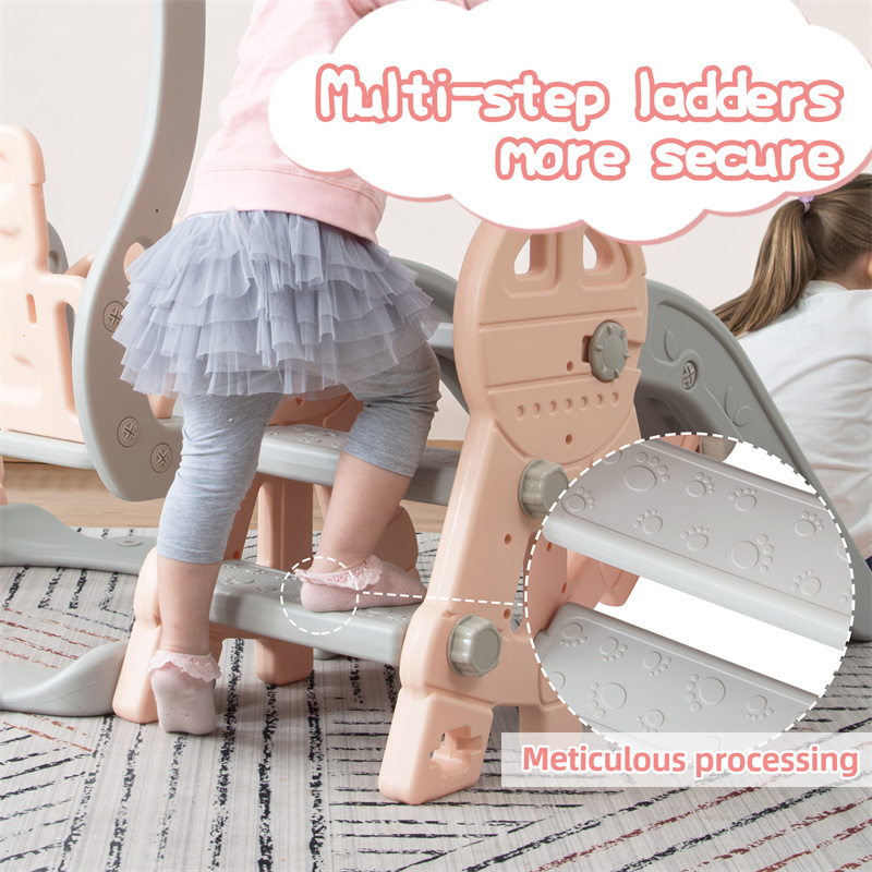 Toboggan Pour Enfants 4 En 1 - Convient Pour L'intérieur Et L'extérieur - Avec Balançoire, Panier De Basket, Toboggan, échelle - Rose 16 Toboggan Pour Enfants 4 En 1 - Convient Pour L'intérieur Et L'extérieur - Avec Balançoire, Panier De Basket, Toboggan, échelle - Rose -Pas Cher Clair Jardin Magasin