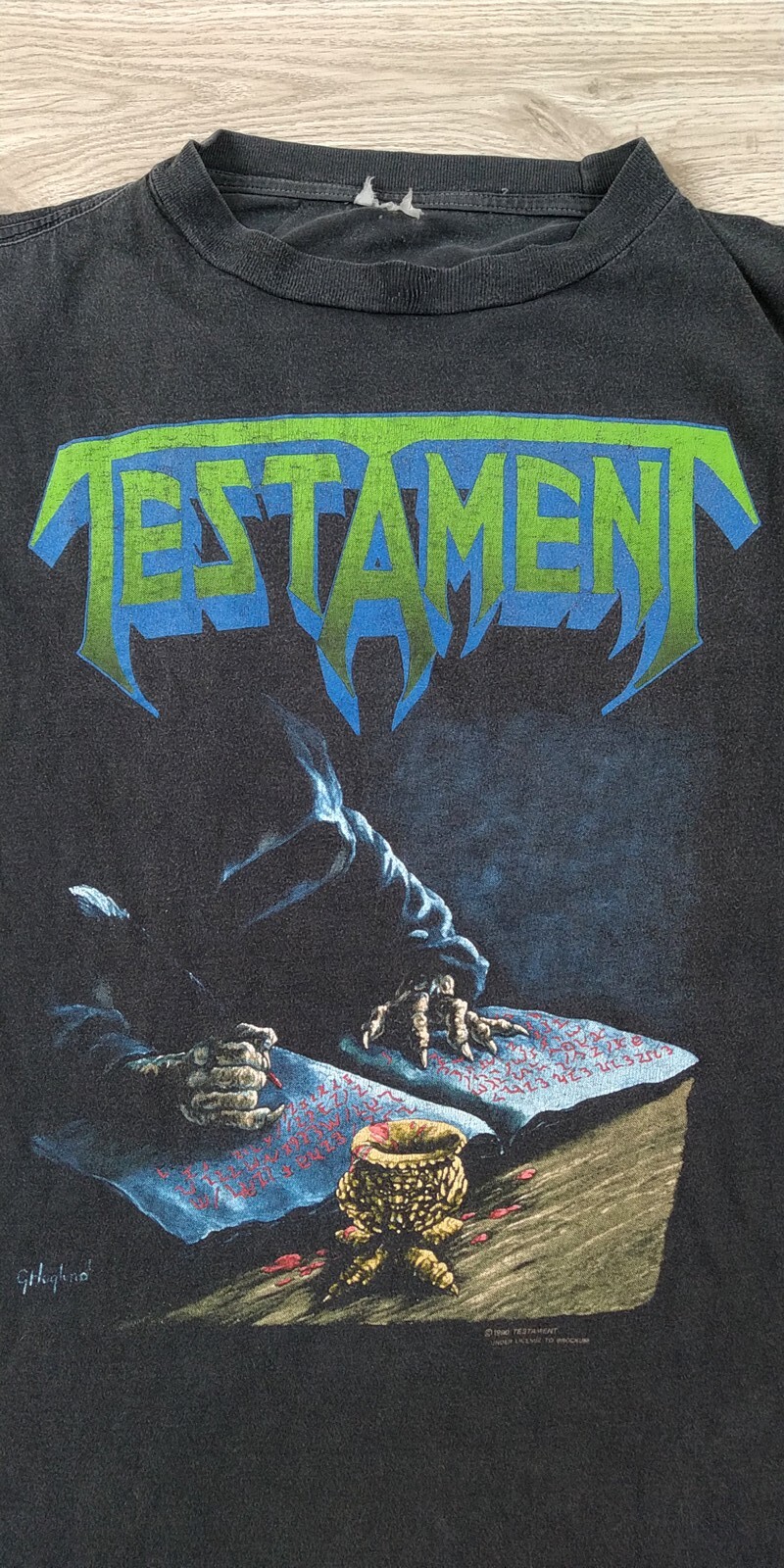 TESTAMENT one man's fate 1990 vintage tshirt (l size) , T