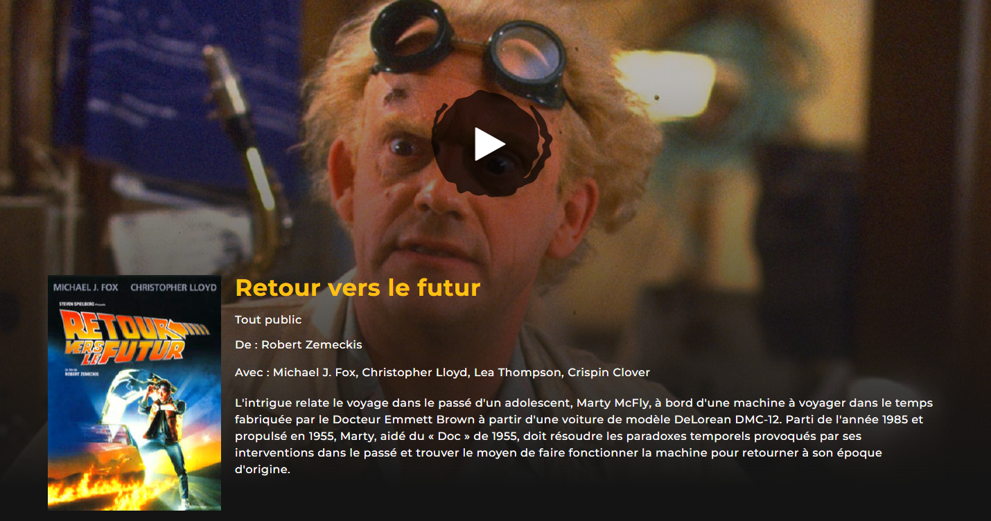 Affiche et résumé du film Retour vers le Futur