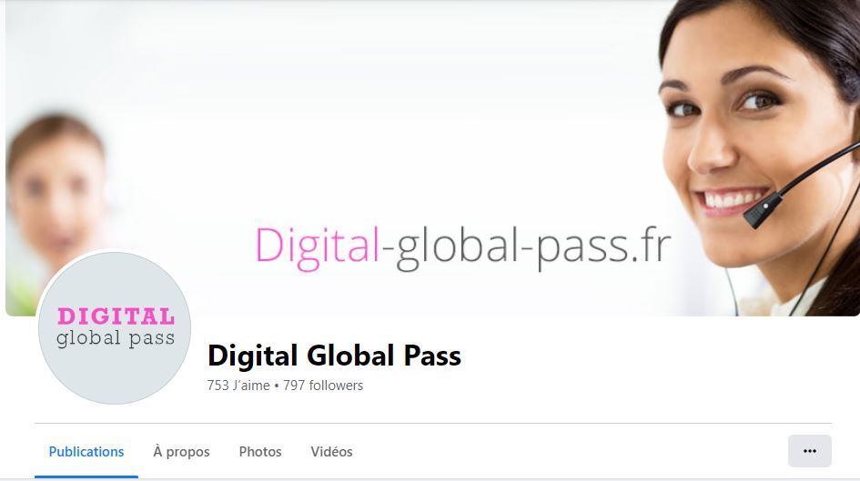  La page Facebook de Digital Global Pass