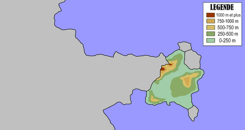carte du territoire mandrarikan et de ses principaux reliefs.