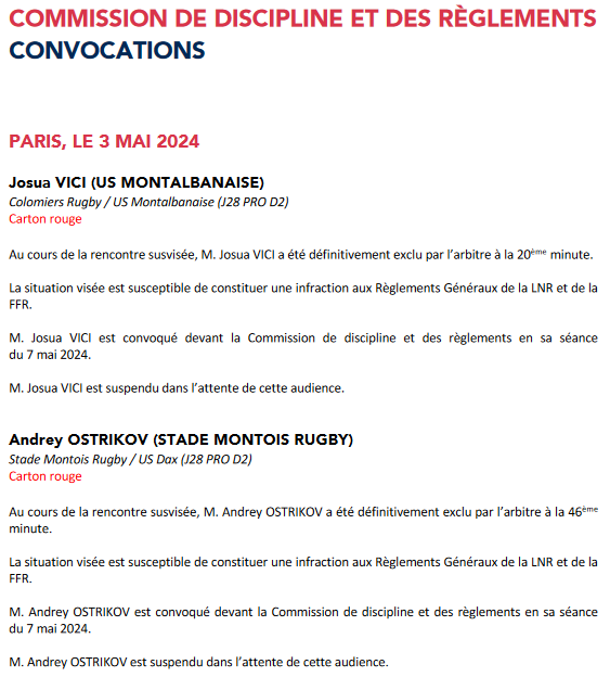 INFOS ce LUNDI 6 MAI 2024 (Matinée) > Pro D2 - J29 > J -4 du Match > USM / MONT de MARSAN : " L'USM condamnée à l'exploit " ce Vendredi 19H30 Stade de Sapiac – PLACES à 5€ - BILLETTERIE  <> Cota Joueurs JIFF <> Les RÉSULTATS ASSO USM et NATIONALE 1  E11cov