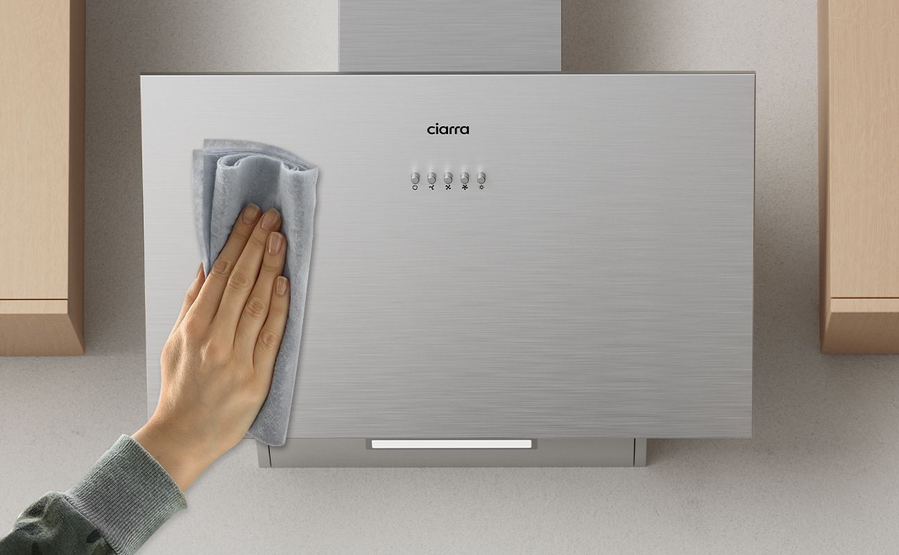 ciarra hotte acier inox