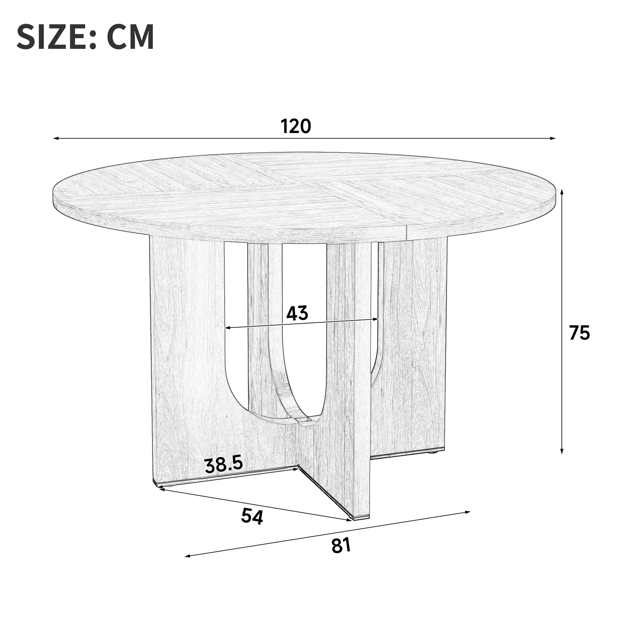 Table de salle à manger ronde - caractéristique 3