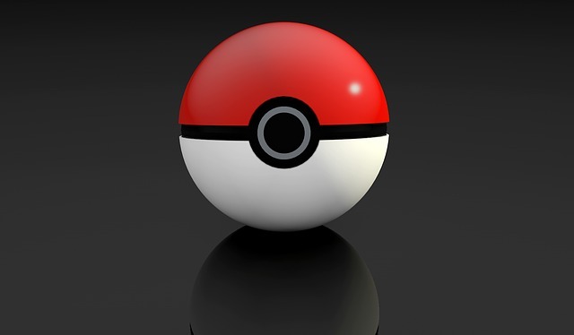 Poké ball sur fond noir