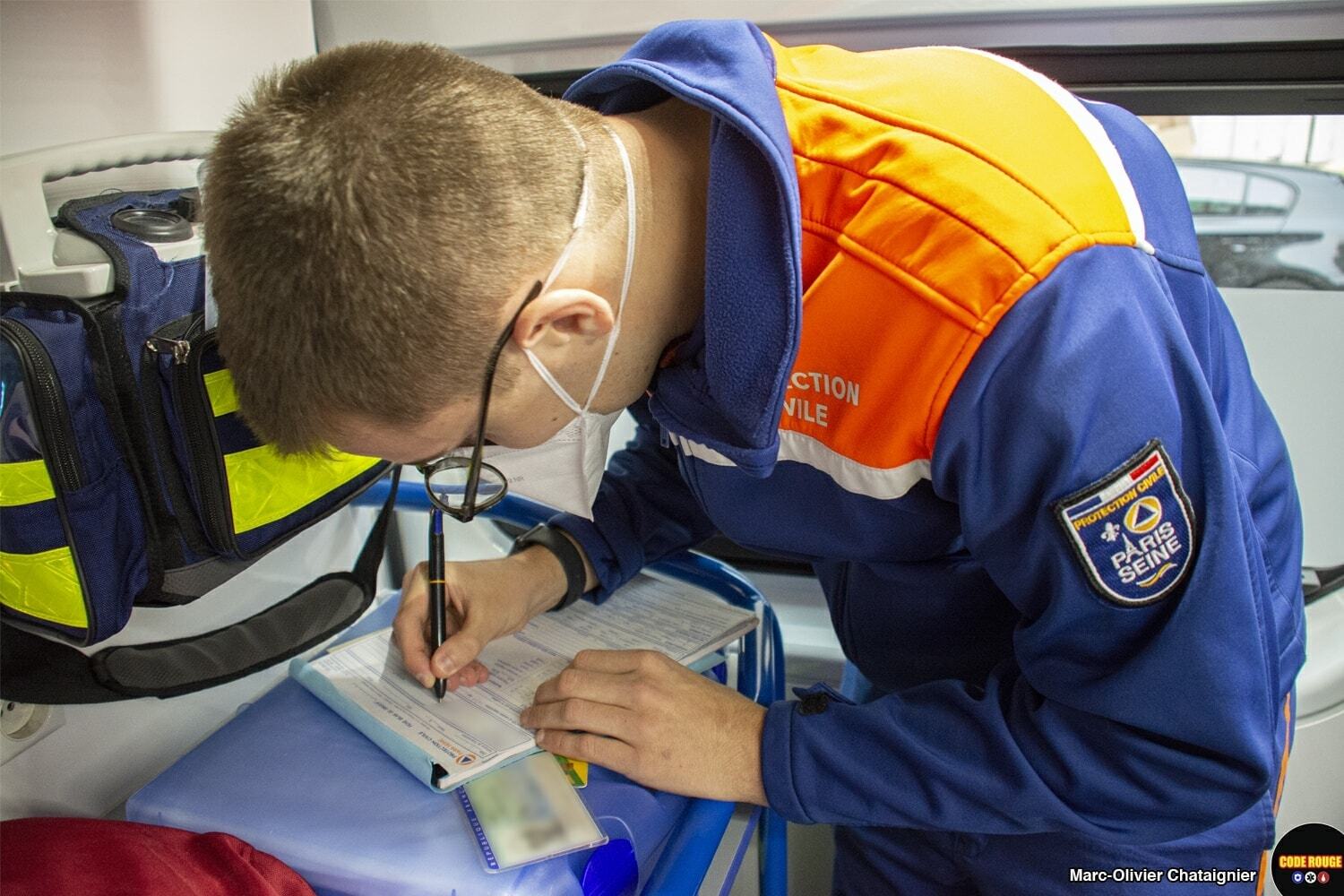 Scène issue du reportage avec la Protection Civile Paris Seine