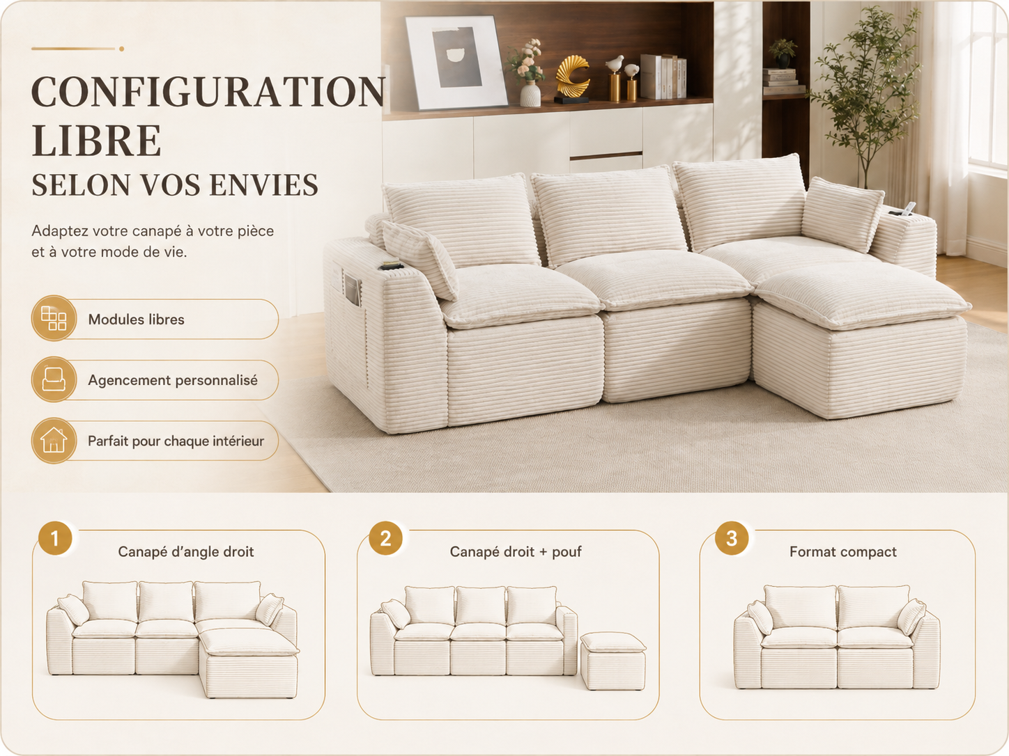 Structure d’assise en mousse multicouche avec ressorts intégrés