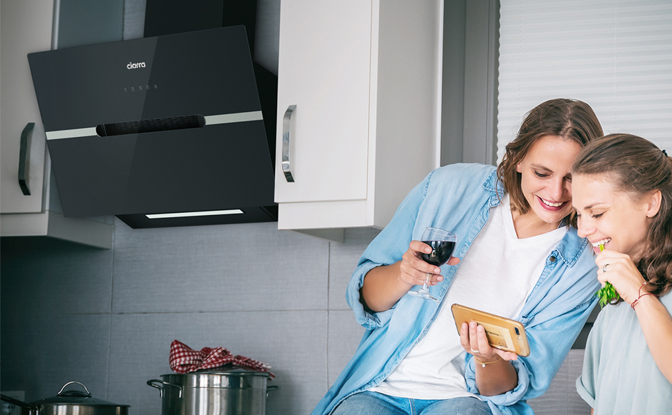 CIARRA Cappa Ad Angolo 60cm Touch Control 650 M³/h - Livello Di Rumore 55dB(A) - Sistema Di Ricircolo/ventilazione Esterna 13 CIARRA CAPPA CD6736FB