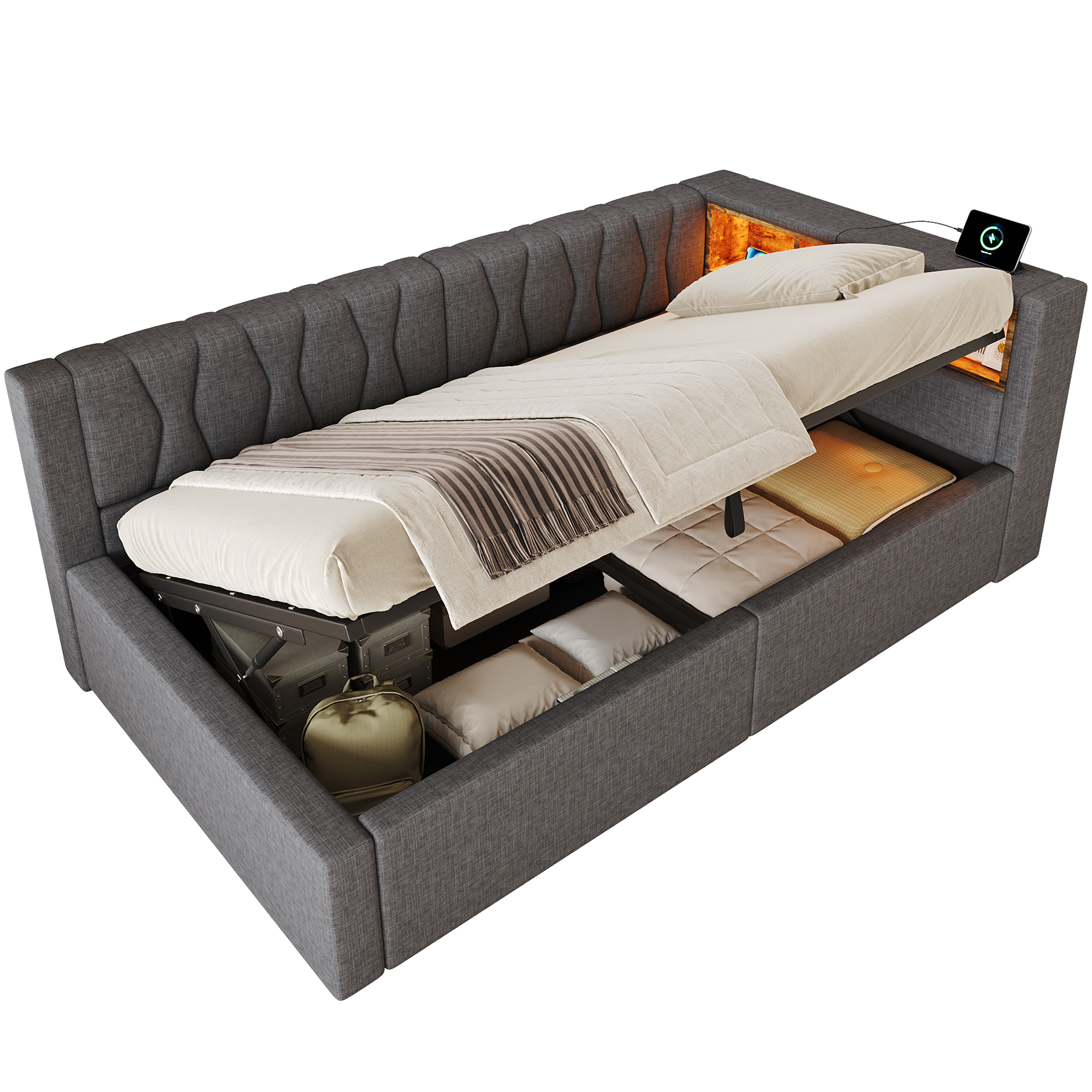 Configuration adaptable du lit banquette