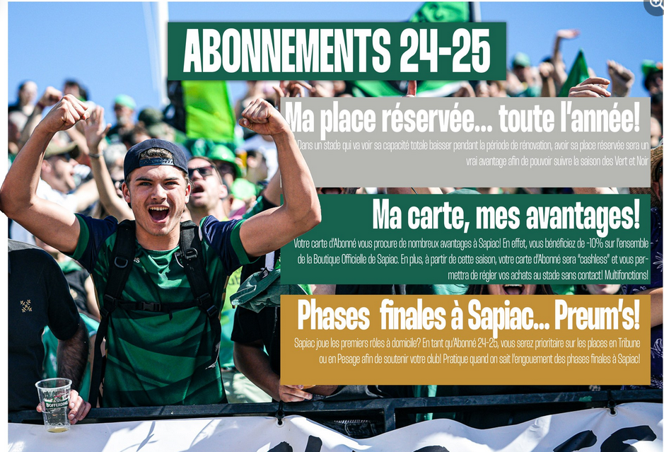 INFOS ce MARDI 30 JUILLET 2024 (Matinée) > USM RUGBY RECRUE John-Thomas JACKSON <> ABONNEMENTS USM <> Du Côté de Sapiac <> SAGA Pro D2 : Aujourd'hui Le STADE MONTOIS <> RÉNOVATION STADE DE SAPIAC Ghz8df