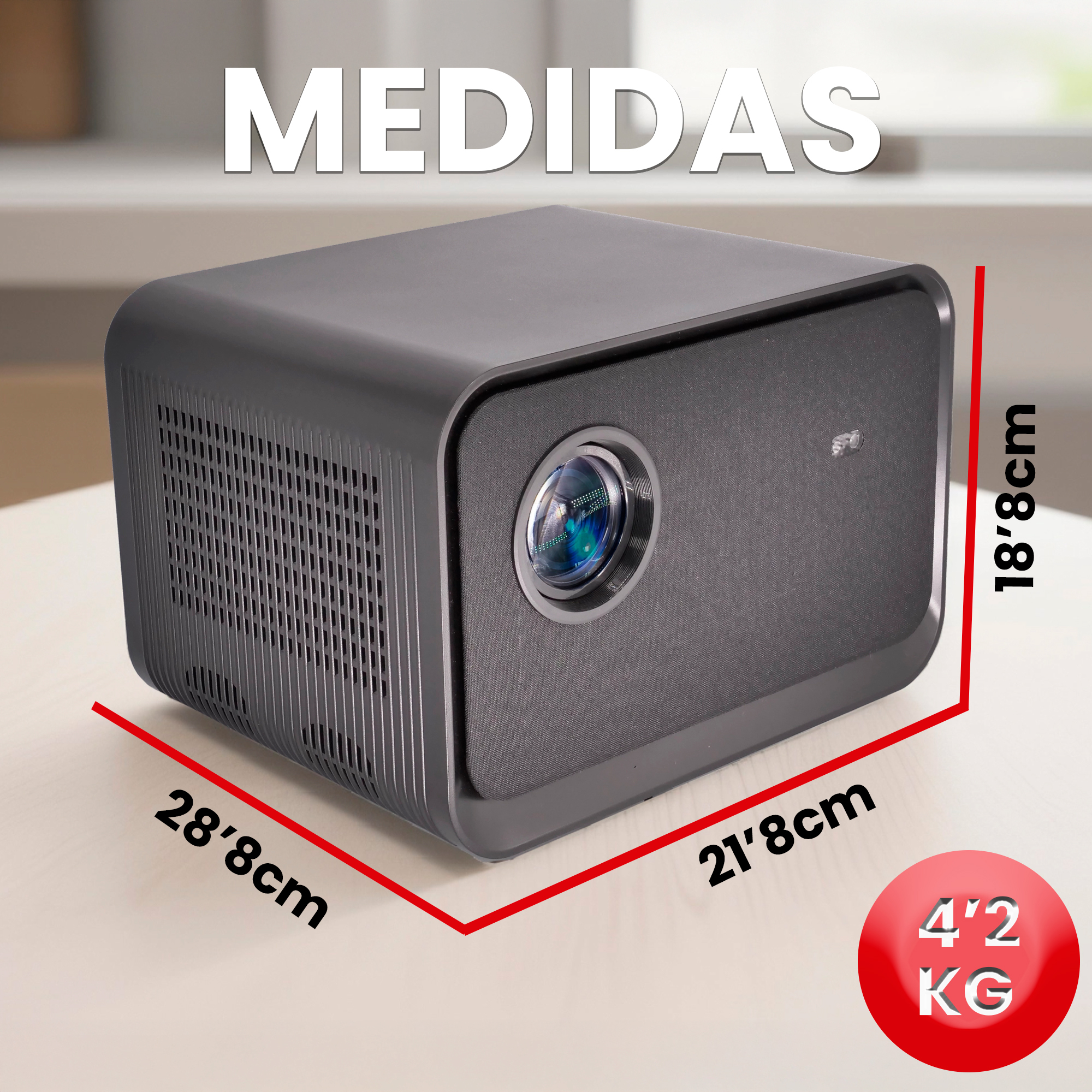 Seelumen 811 4K tiene unas dimensiones perfectas para instalar tanto a techo como a pared