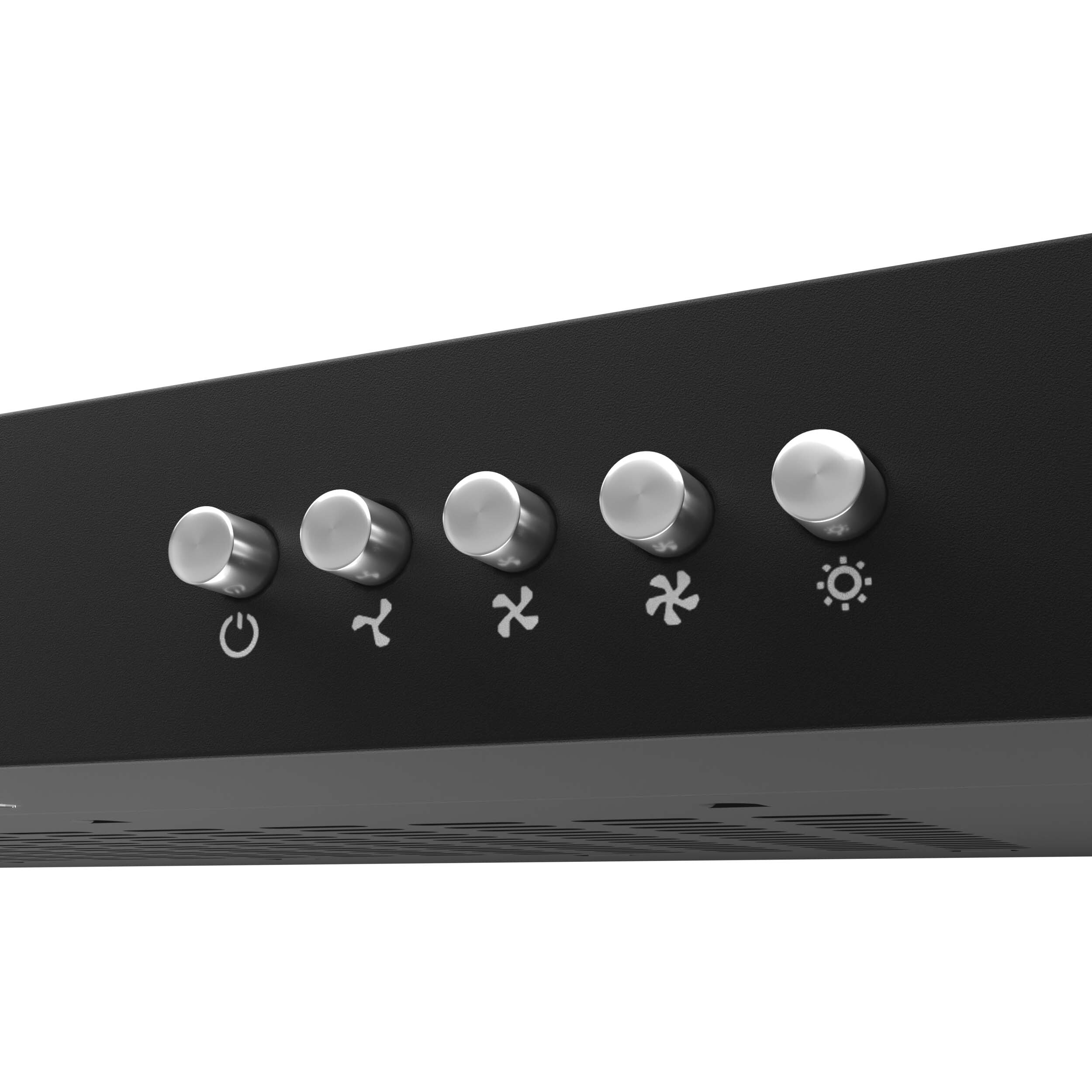 Hotte Encastrable 60cm 1pcs Filtre A Charbon 220m3/h 3 Vitesses Recyclage Hotte Aspirante 903BK60+001 Noir 14 hotte visiere ciarra couleur noire