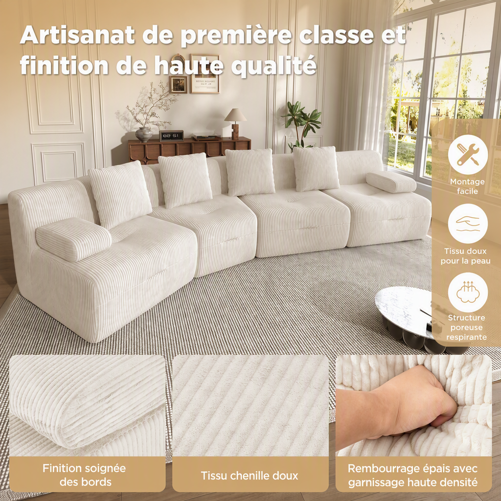 Revêtement chenille doux – Confort au quotidien