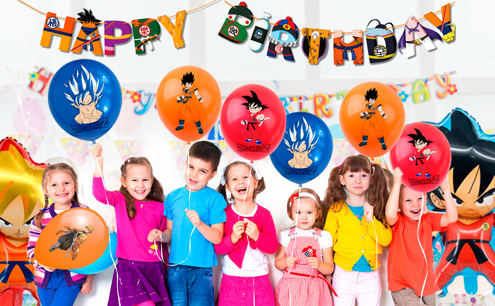 Buy Dragon Ball Z Birthday Party Supplies Set,Includes Happy Banner Cake Cupcake Toppers 24 Latex Balloons For Dragon Ball Theme Birthday Party Decoration - View #10