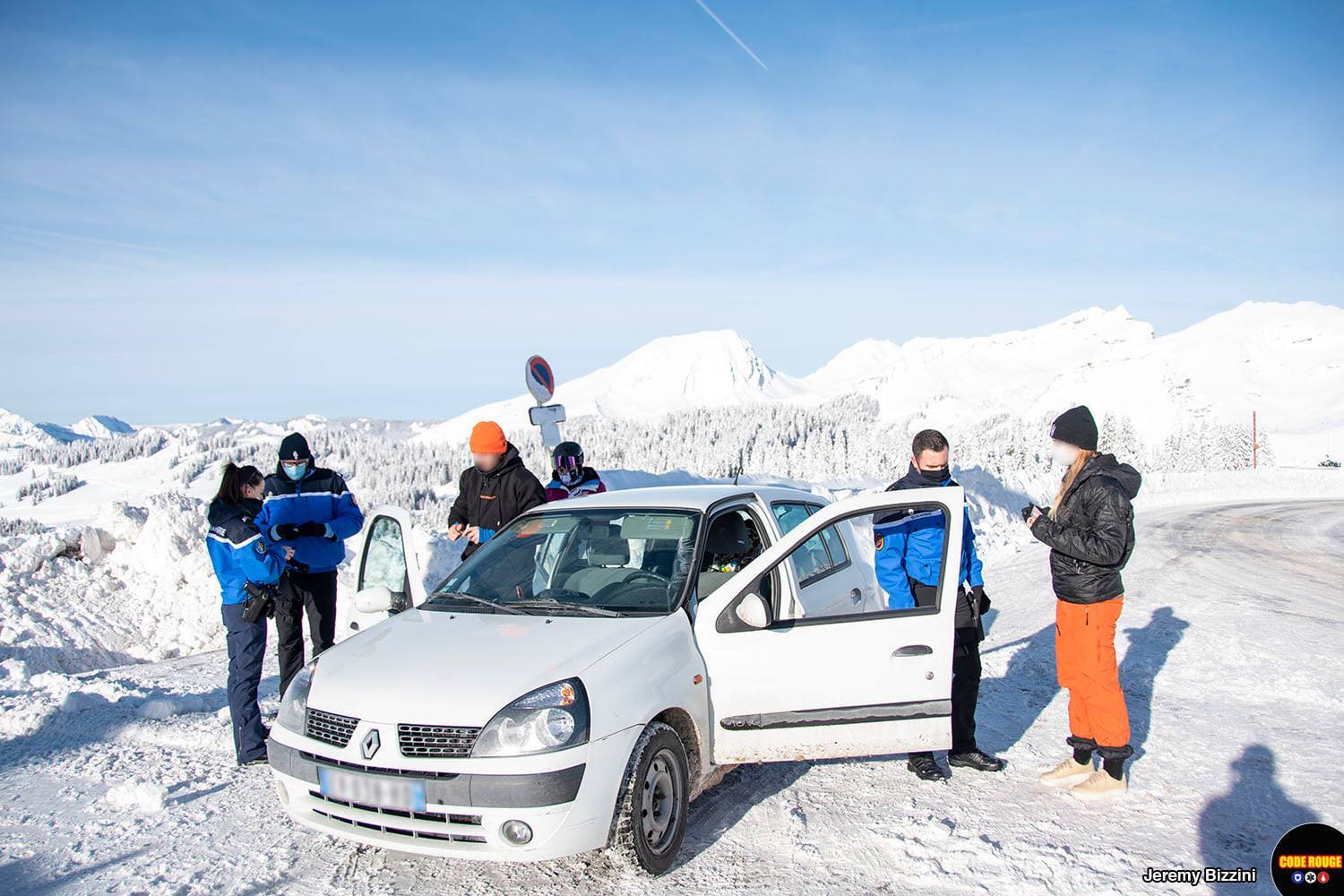 Scène du reportage consacré à la gendarmerie d'Avoriaz