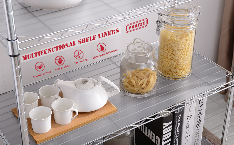 Shelf Liners for Wire Shelving, 14 x 30 Inch Shelf Liner for Kitchen  Cabinets