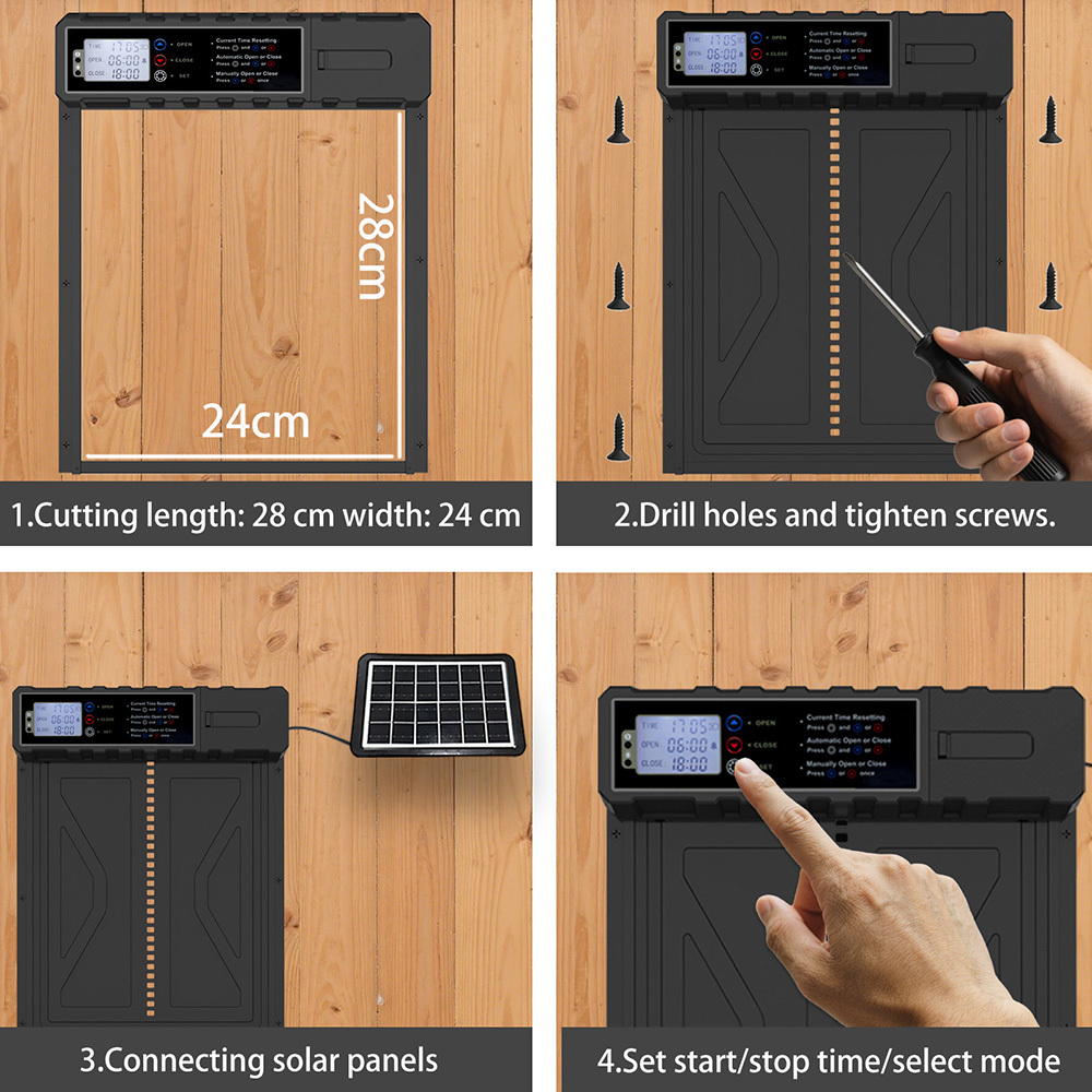 Porte Poulailler Automatique Solaire