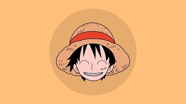 Personnage de Luffy avec son chapeau de paille