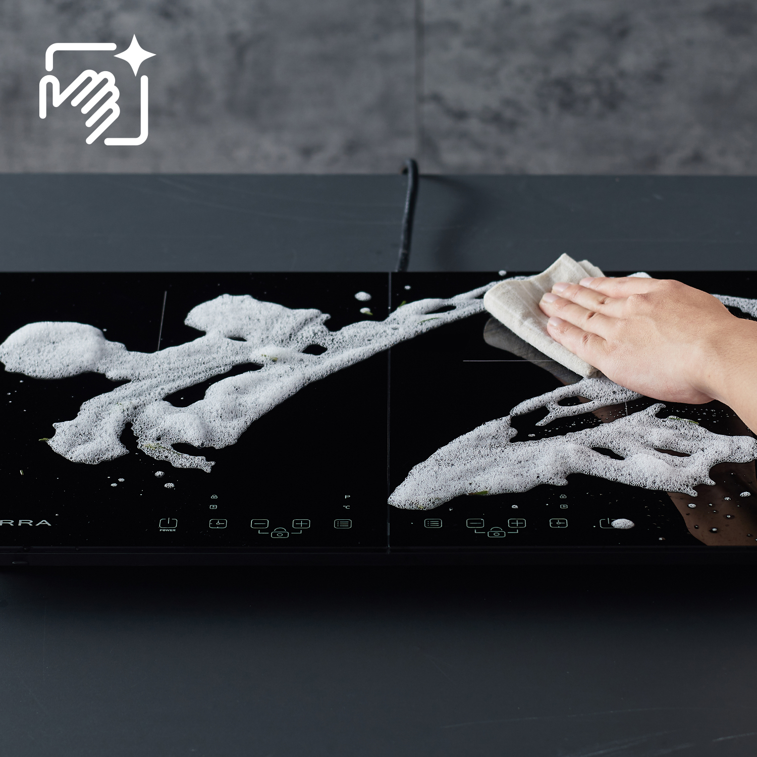 Cbtih2 Plaque Induction Sensitive 2 Foyers 3500W Lcd Securite Enfants Minuteur CIARRA 17 plaque de cuisson portable