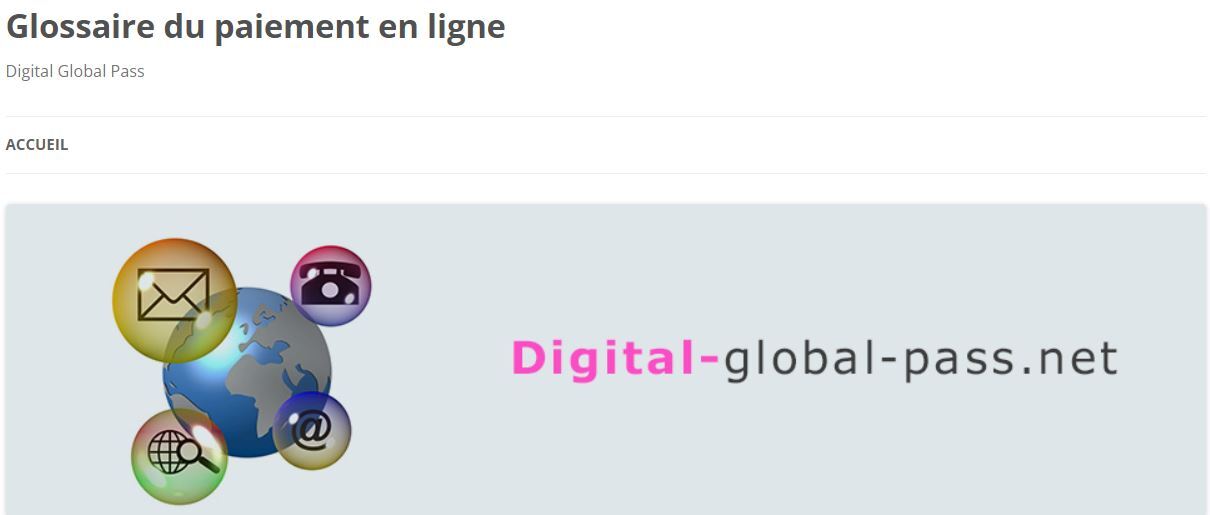 Logo de la page du glossaire de Digital Global Pass