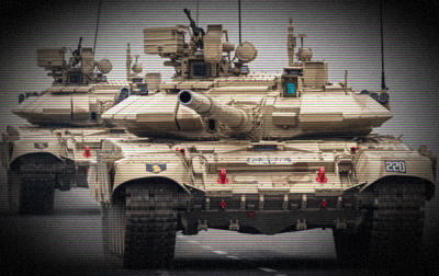 Colonne de chars slavis avançant en Retsvinie