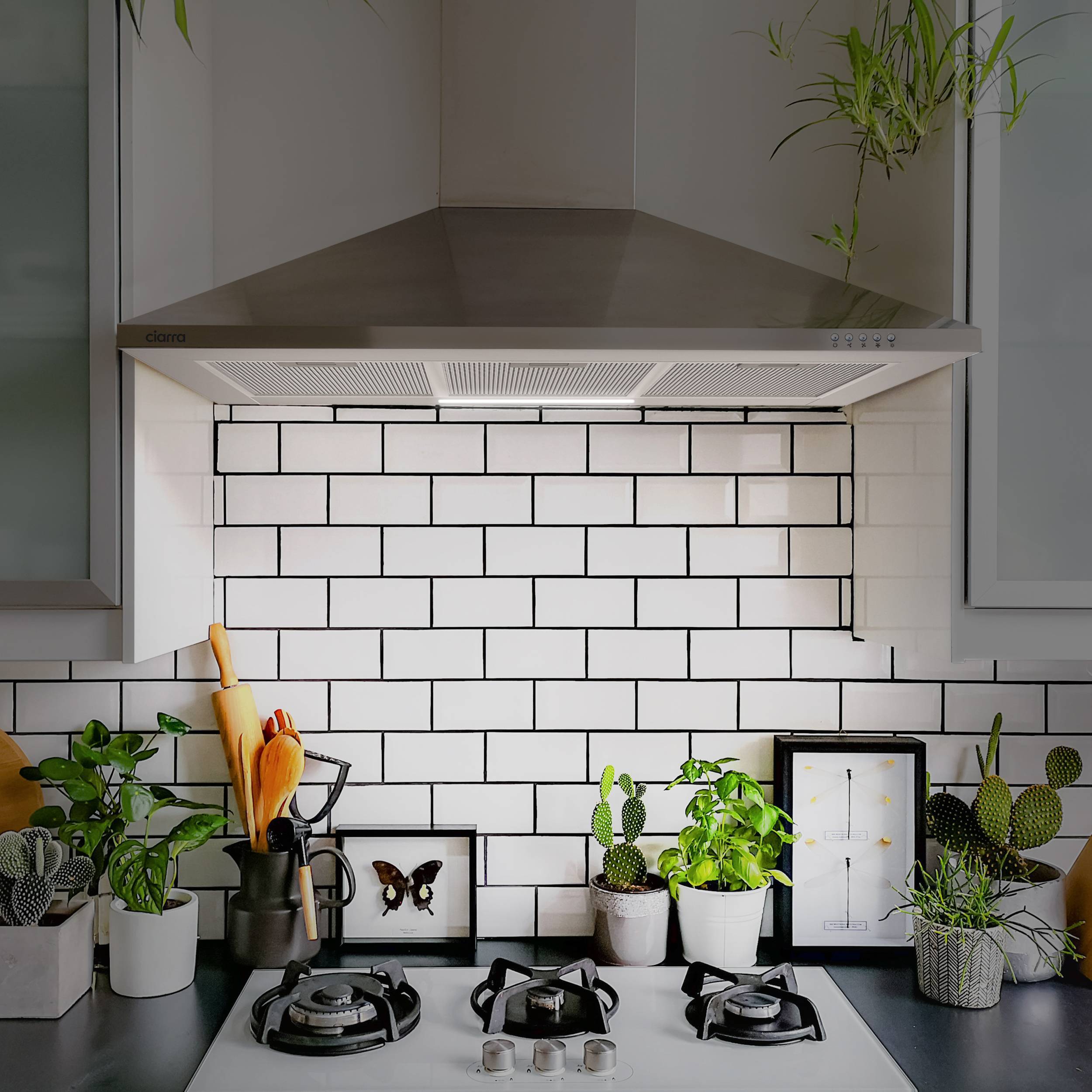 ciarra hotte murale inox 90cm