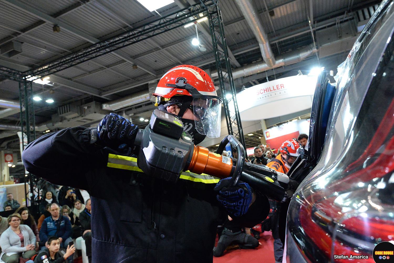 Scène issue du reportage au salon Secours Expo 2019