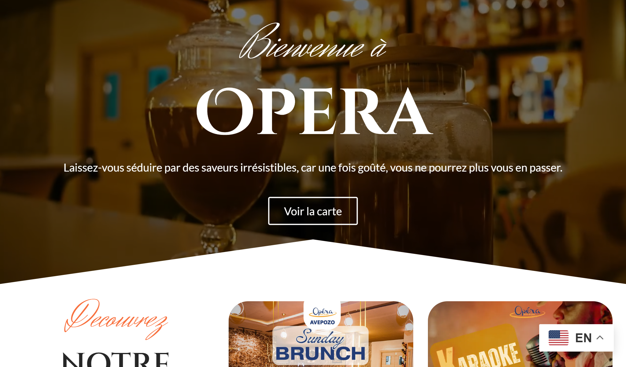 Site de commande en ligne – Restaurant Opera (Lomé)