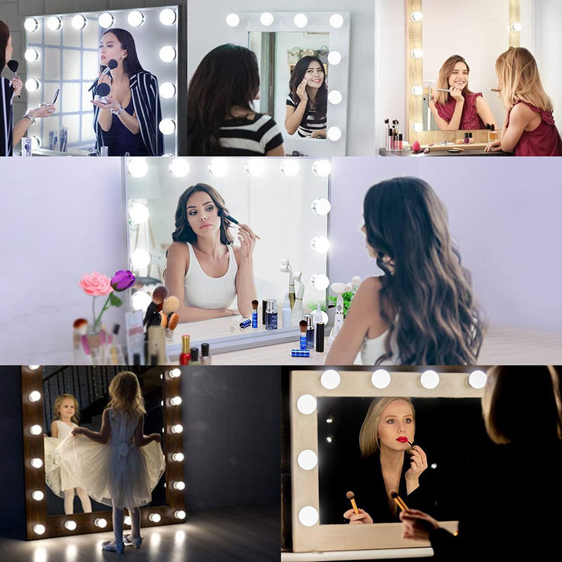 10 Ampoules Lumière de Miroir,Kit de LED Lampe USB de Coiffeuse Table