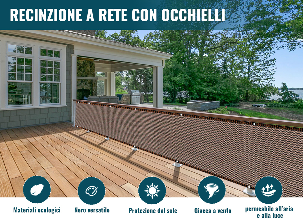 Arredamento Jarolift Copertura Per Balcone Traspirante Telo Di Rivestimento E Pr - Foto 5