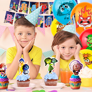Décoration Anniversaire Enfant - Kit 56 Pièces Thème Jeux Avec Bannière, Ballons, Nappe, Décorations Gâteau