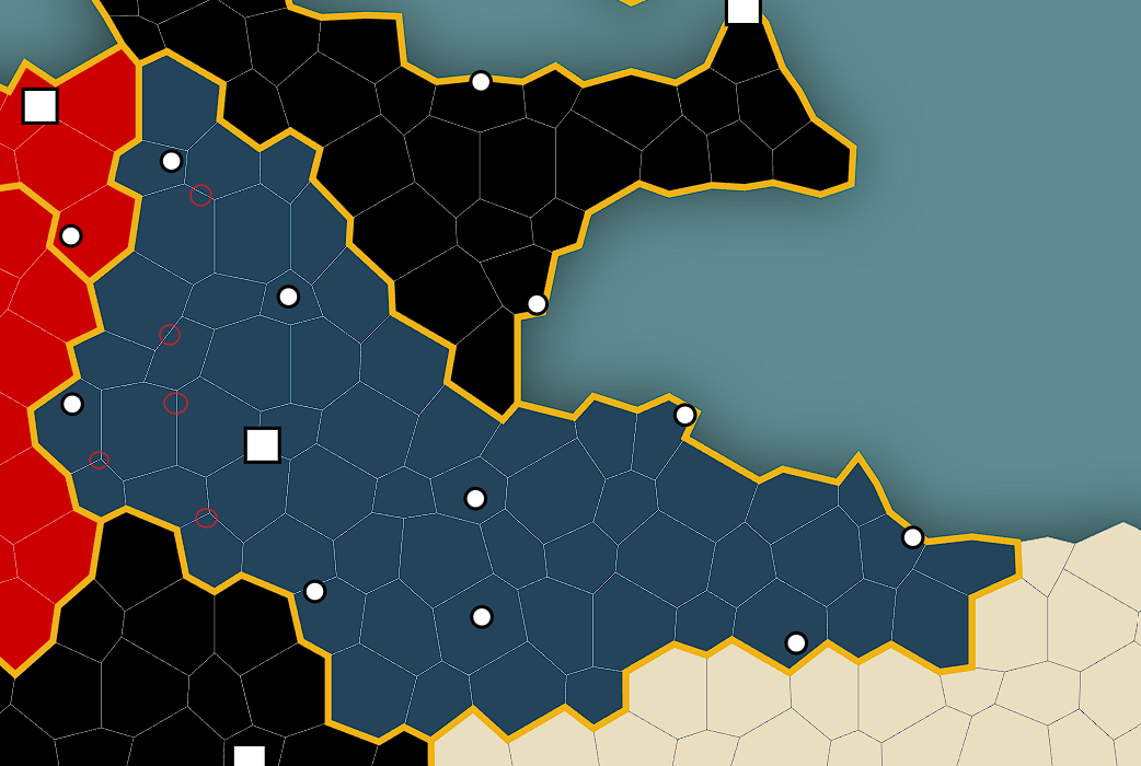Localisation des cinq bases légionnaires. 