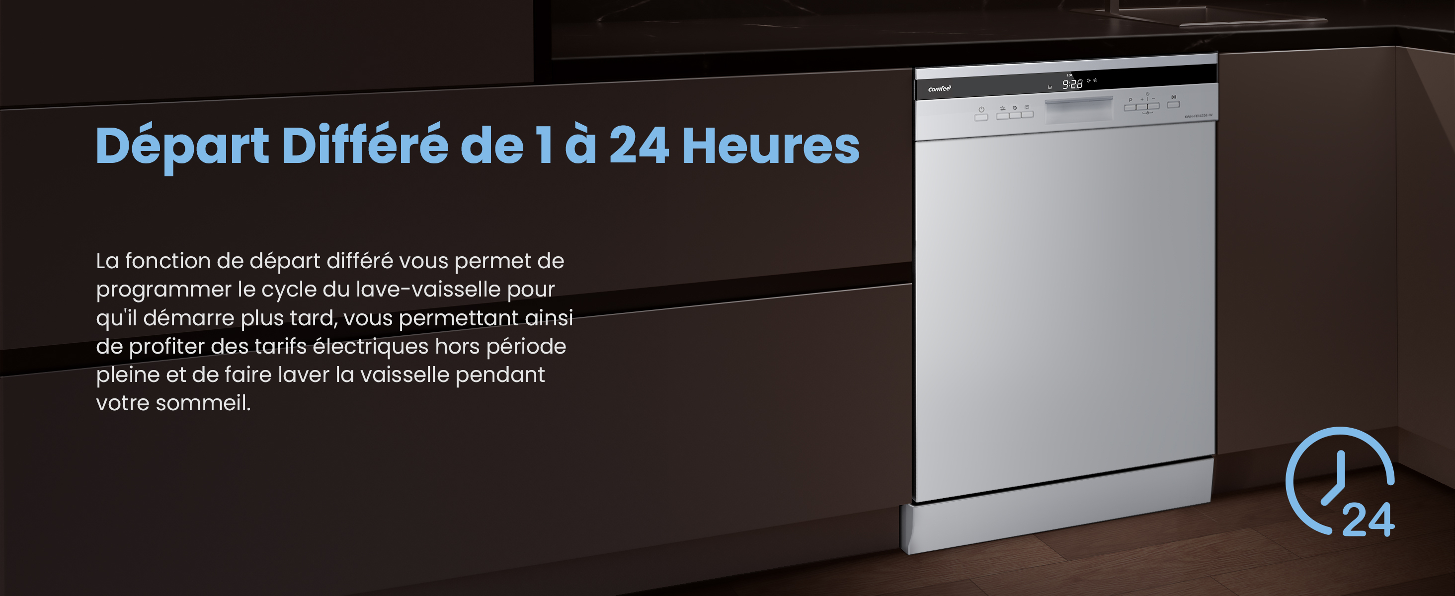 Lave-vaisselle pose libre Comfee Lave-Vaisselle Pose Libre 14 couverts