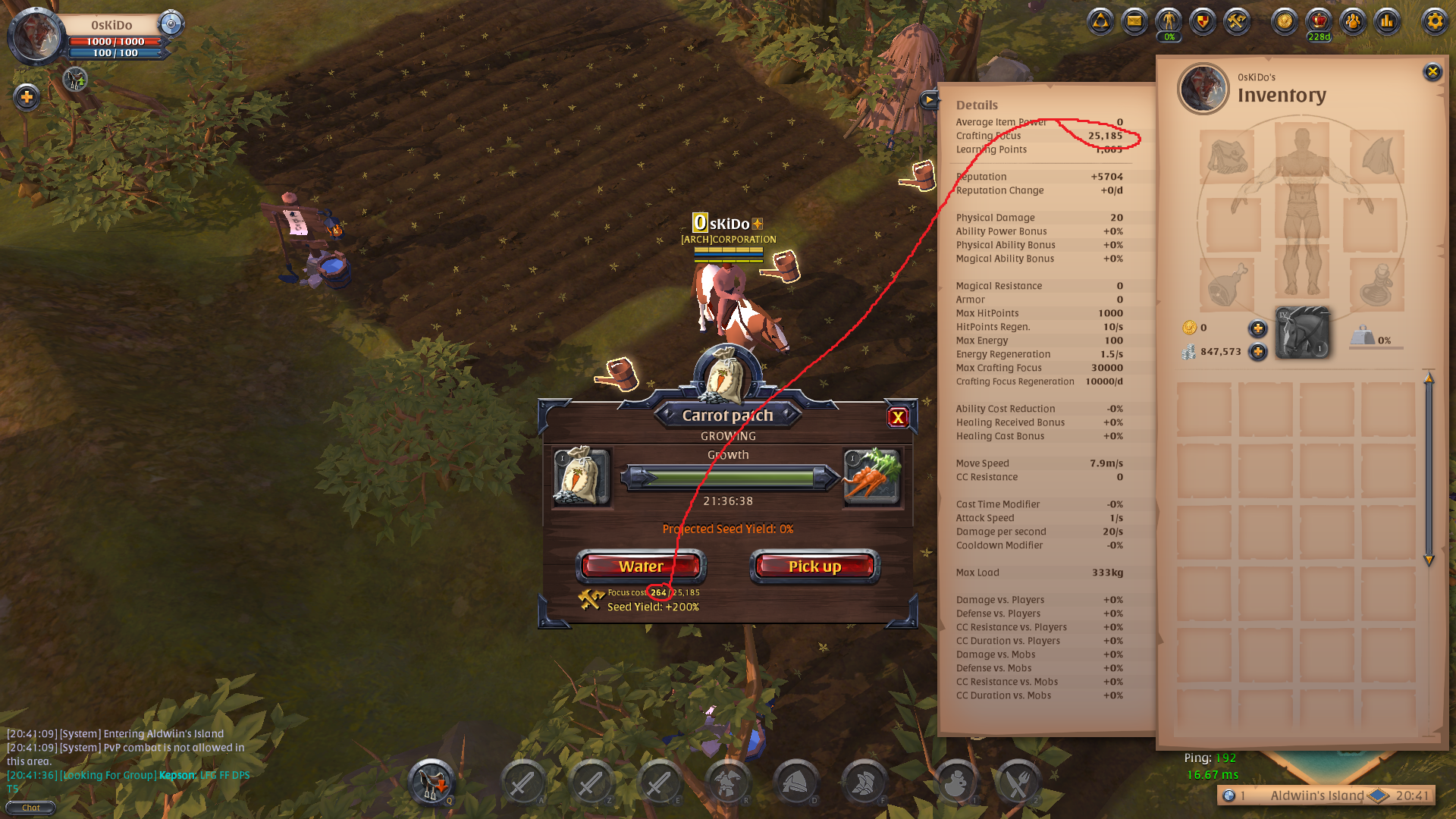 Focus on carrot Bugs Albion Online Forum