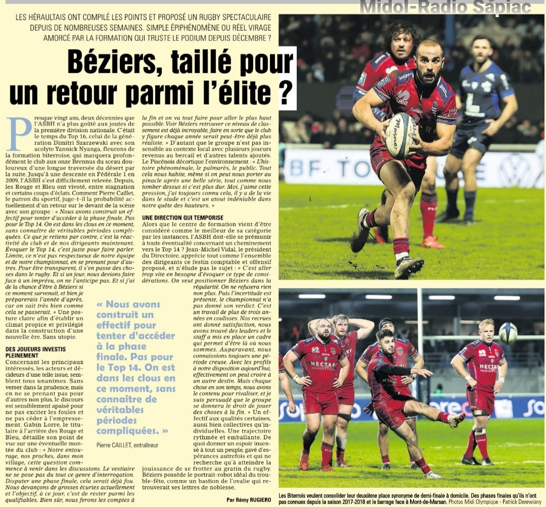 INFOS ce VENDREDI 9 FÉVRIER 2024 (Matinée) > Pro D2 - J19 > Jour de Match à Sapiac ce soir 19H > USM / BÉZIERS > VIDÉO -ACTUS > CONFÉRENCE D'AVANT MATCH > Les COMPOS <> RÉSULTAT > Hier soir > AGEN 31 - 7 PROVENCE RUGBY   Nh85e8