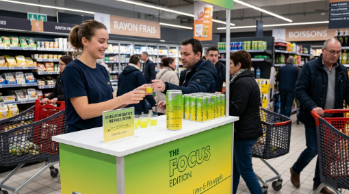 Stand de dégustation Red Bull Focus