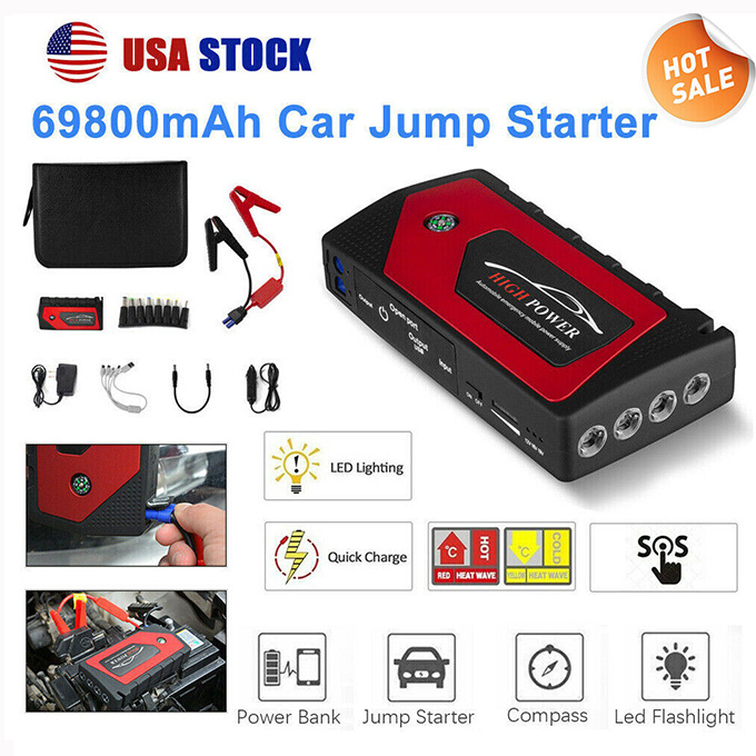 FirstPower 69800mAh 12V Car Jump Starter Portable USB 600A Power Bank 