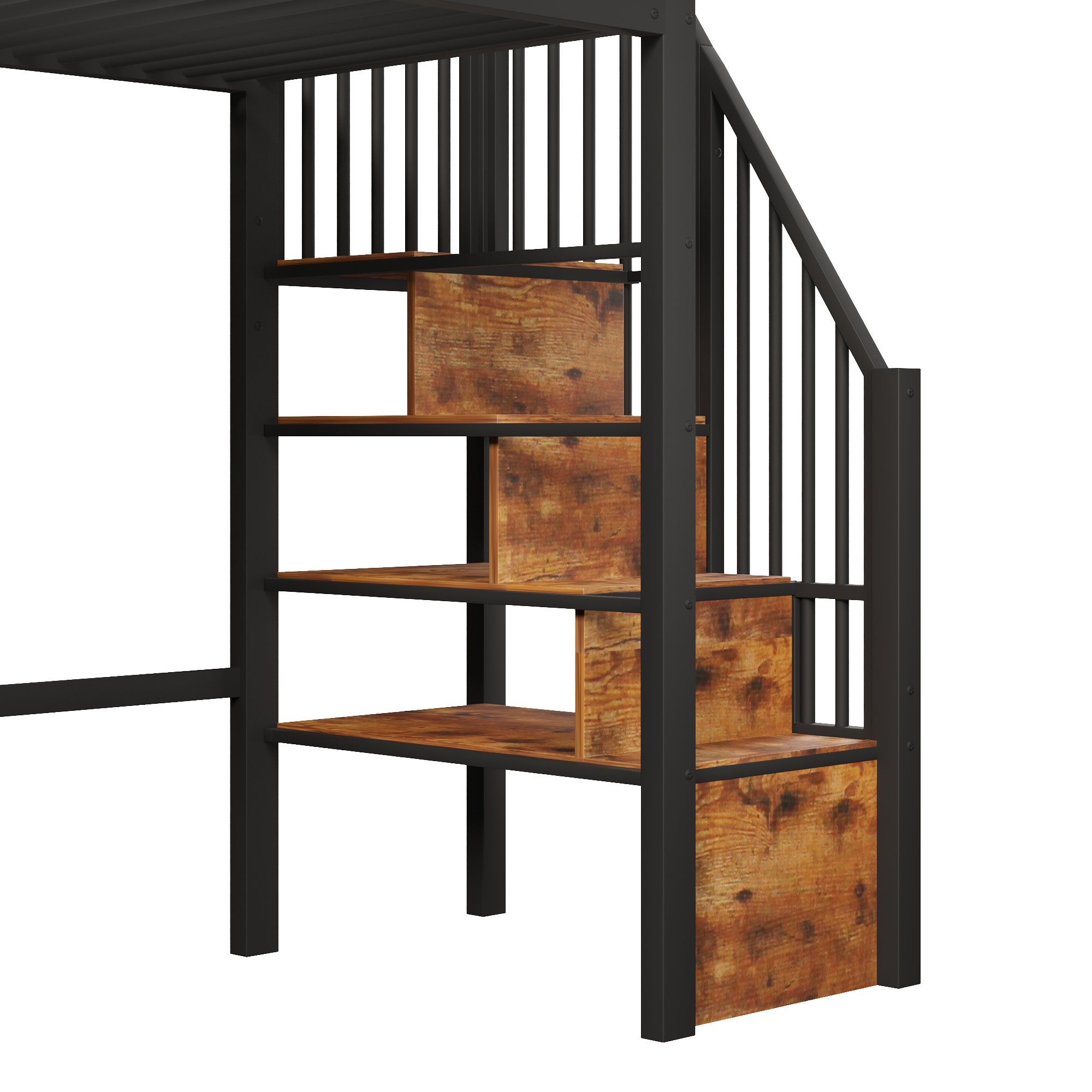 Escalier du lit mezzanine avec espaces de rangement intégrés