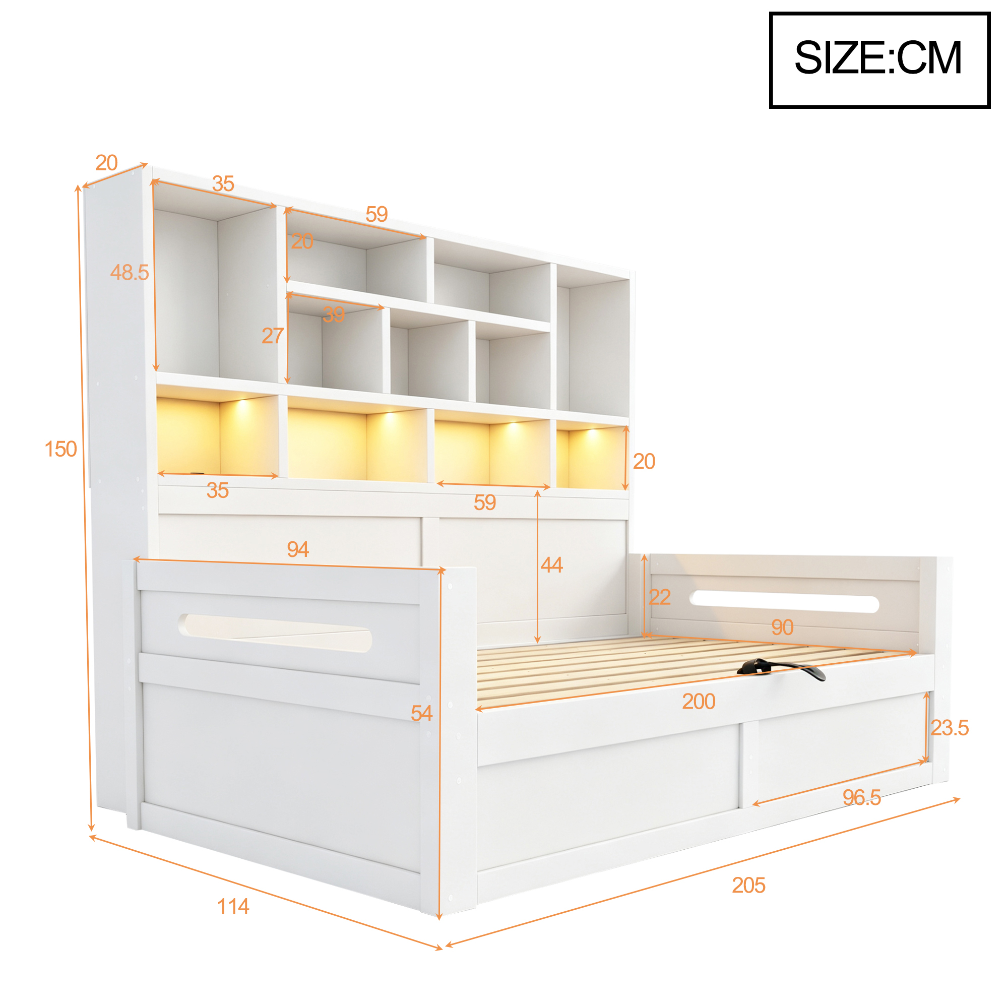 Lit multifonction avec éclairage LED
