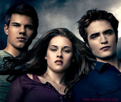 Taylor Lautner, Kristen Stewart et Robert Pattinson, de Twilight 