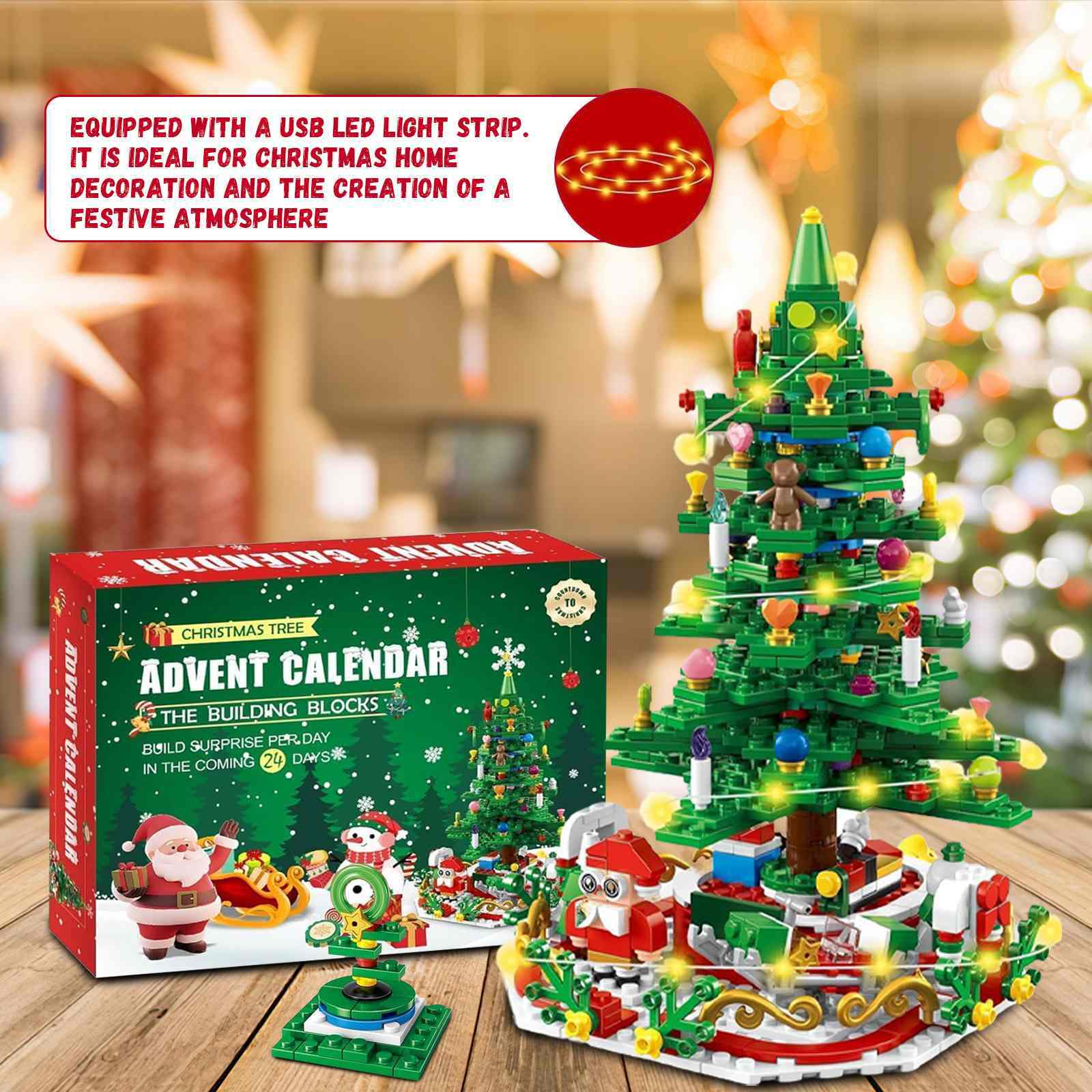 Calendrier De L'Avent 2025 En Bois Avec Sapin Et Décorations - 24 Jours Avant Noël - Décoration Interactive Pour Adultes Et Enfants - 3