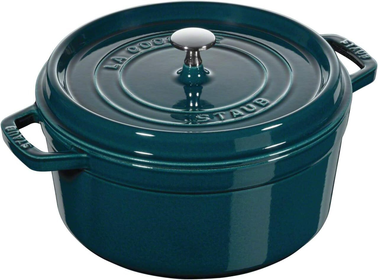 Cocotte en fonte couleur mer STAUB