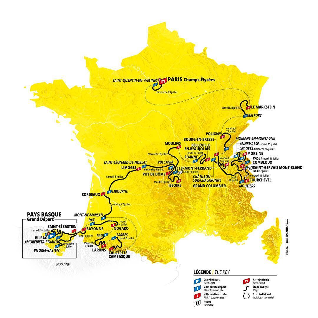 Le parcours du Tour de France 2023 Tour de France 2023 Actualités