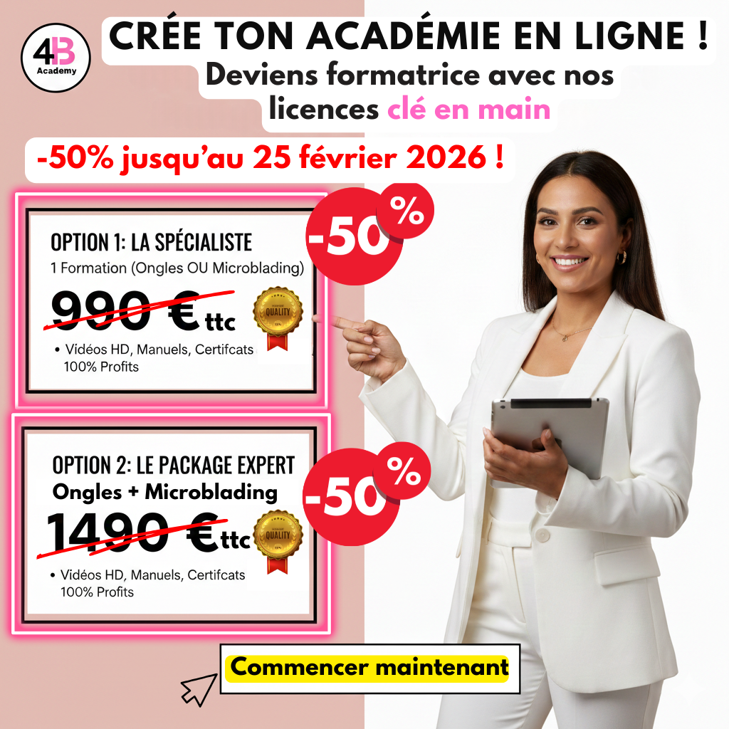 Aperçu du contenu licence marque blanche 4B Academy