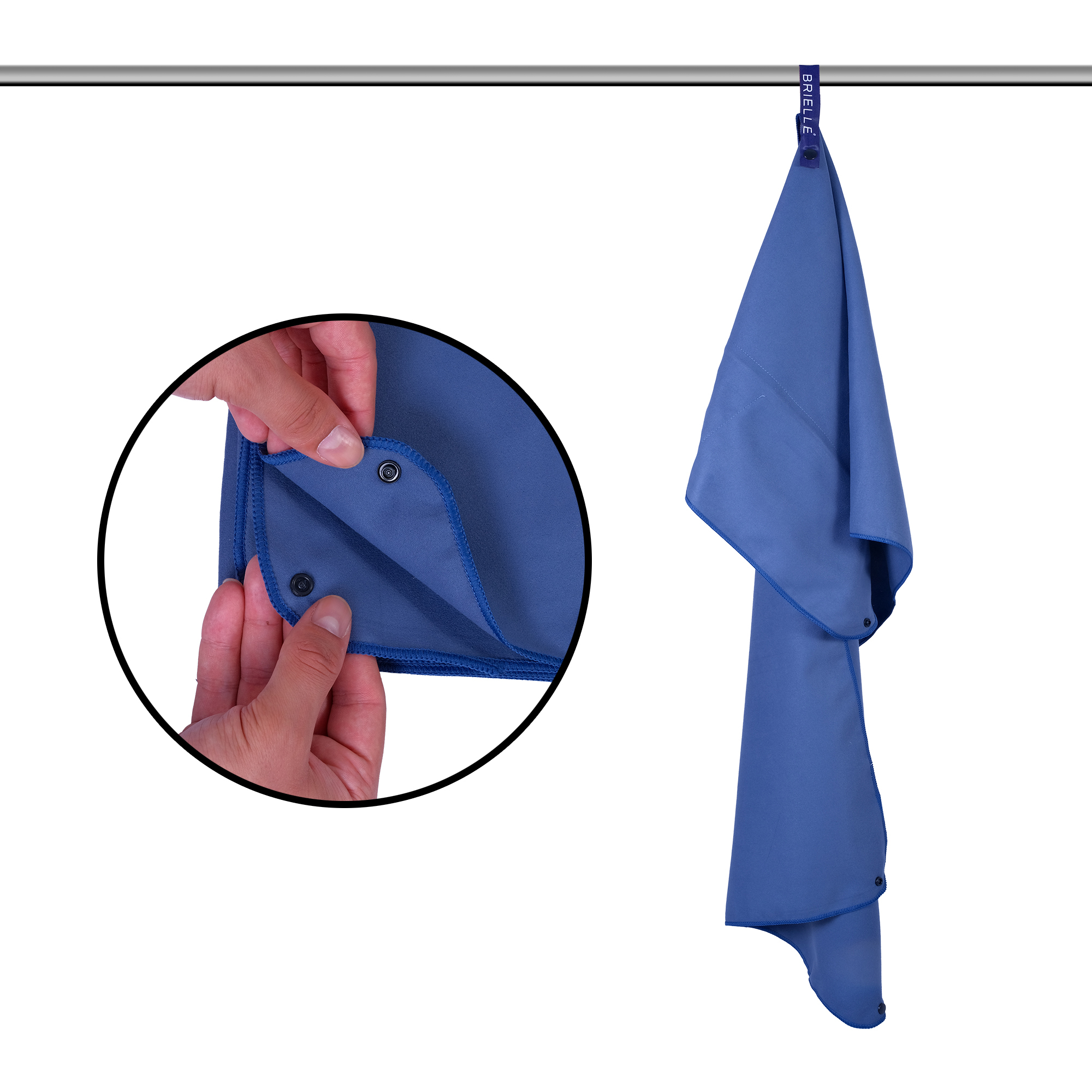 Brielle Fitnesshandtuch rutschfest - Magnet und Reißverschlusstaschen - Bild 17 von 38