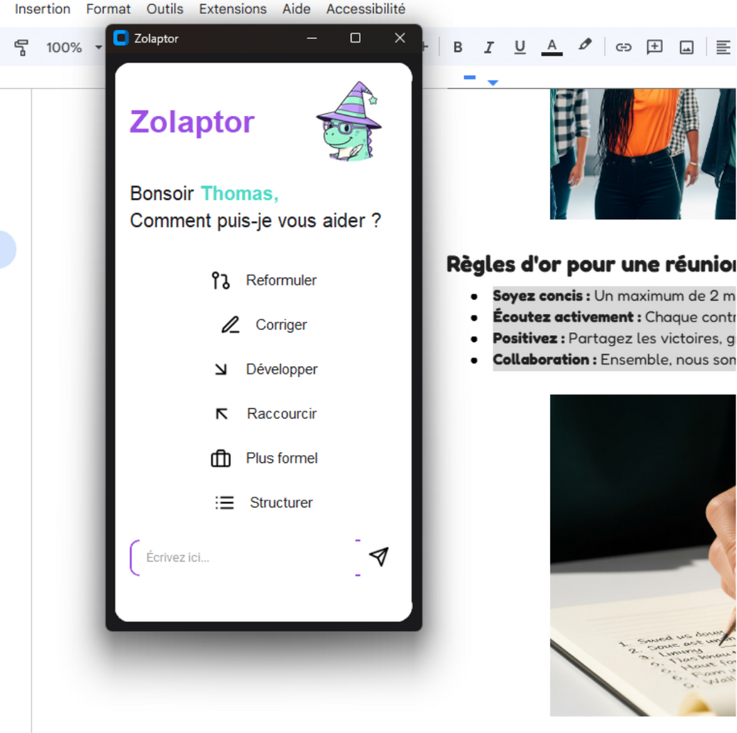 Intégration Zolaptor