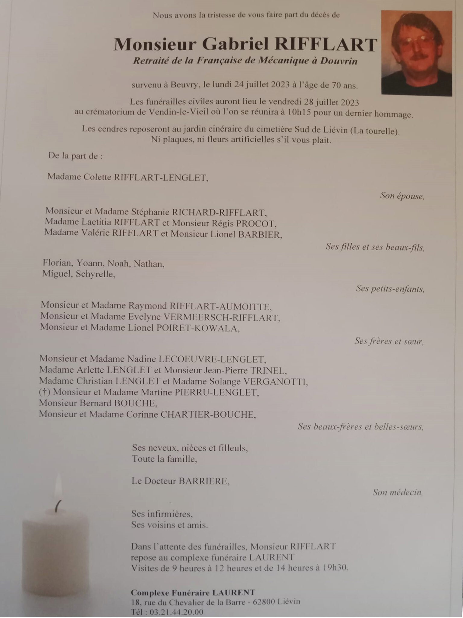 Amicale des Anciens de la FMdécès Amicale des Anciens de la FMdécès